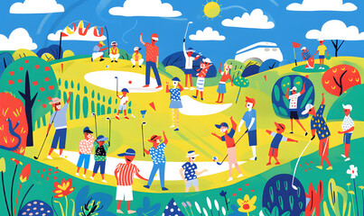 golf-themed graphic advertising backgrounds.