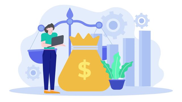 illustration of business ethics concept animated video