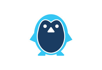 Penguin logo design animal brand bird, Vector design Concept