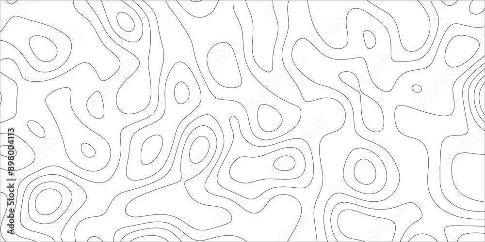 Aufkleber Abstract background with waves Geographic mountain relief. Wave curve lines banner background design. Geographic contour map and topographic contours map. 