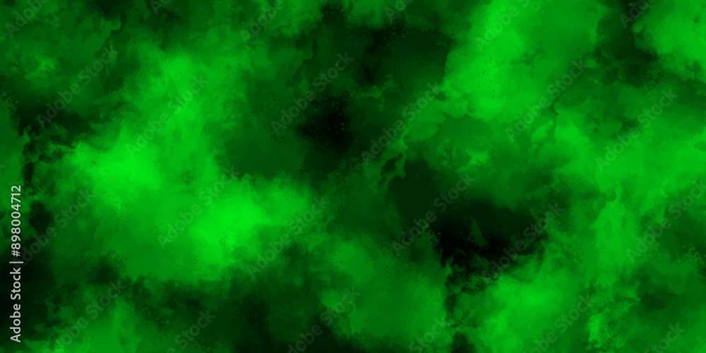 Poster vibrant green smoke cloud background with dynamic art and atmosphere. freeze motion of green dust ex