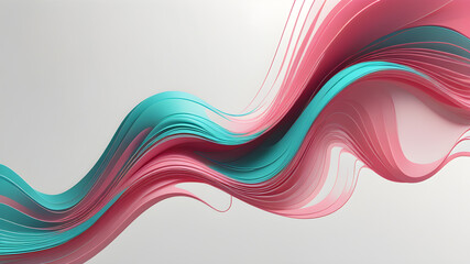 A  modern Abstract grey pink turquoise color  background luxury wave having empty space for text, banner, poster backdrop design, wallpaper