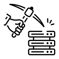 A linear icon of data mining