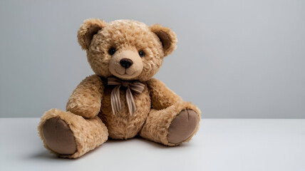 Obraz premium Artificial Teddy bear on white background, bear photos