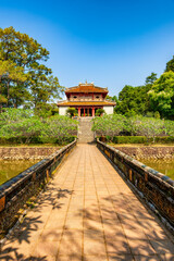 Minh Mang tomb near the Imperial City with the Purple Forbidden City within the Citadel in Hue,...
