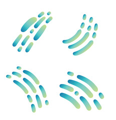 Gradient Shape blend of vibrant colors in a modern geometric  Abstract Colorful design