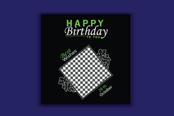 Web Birthday Design celebration social media post Facebook post