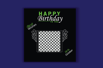 Web Birthday Design celebration social media post Facebook post