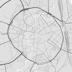 Grayscale Leuven map, city in Belgium. Streetmap municipal area.
