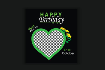 Birthday Design celebration social media post Facebook post