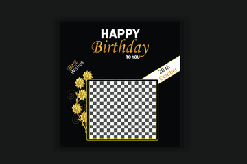 Birthday Design celebration social media post Facebook post