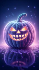 Halloween symbol smiling pumpkin