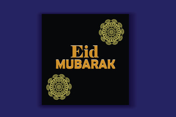Eid Mubarak and eid ul fitr social media banner Instagram post template