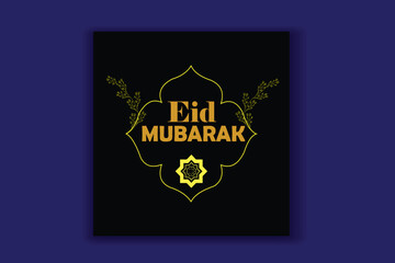 Eid Mubarak and eid ul fitr social media banner Instagram post template