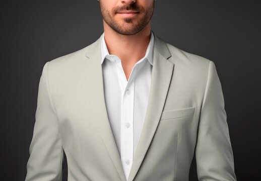 Apparel Men Suit And Shirt Mockup With Generative AI