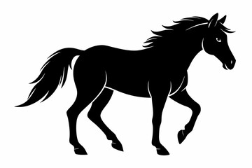  Horse silhouette illustration, horse black silhouette. Vector illustration. black horse silhouette
