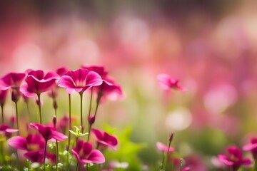 Obraz premium Million bells flower bokeh background, AI Generated