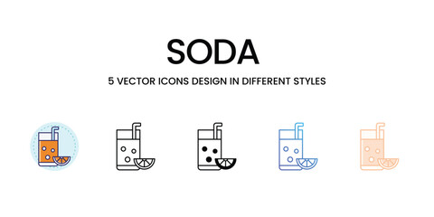 Soda  icons set vector illustration. vector stock