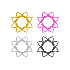 WELLNESS AYURVEDA SPA MEDICAL RESORT SIGN SYMBOL LOGO ISOLATED ON WHITE