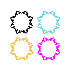 WELLNESS AYURVEDA SPA MEDICAL RESORT SIGN SYMBOL LOGO ISOLATED ON WHITE