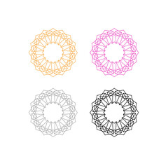 WELLNESS AYURVEDA SPA MEDICAL RESORT SIGN SYMBOL LOGO ISOLATED ON WHITE