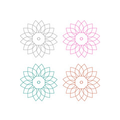 WELLNESS AYURVEDA SPA MEDICAL RESORT SIGN SYMBOL LOGO ISOLATED ON WHITE