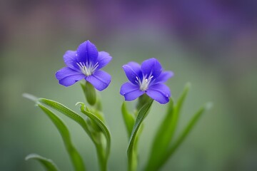 Fototapeta premium Ohio spiderwort bokeh background, AI Generated