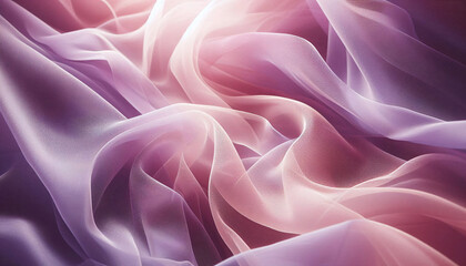 Obraz premium Abstract background of a semitransparent silk fabric of lilac color