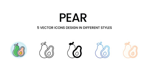 Pear  icons set vector illustration. vector stock
