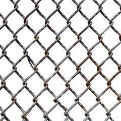 Fototapeta premium Rusted Chain Link Fence with Diamond Pattern