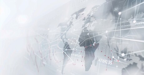 Obraz premium Business background with white financial graphs