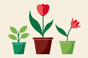 Tulips. Tulip icon isolated on white background. Vector art.
flat icon on white background tulip blooms. 