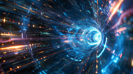 Abstract_tunnel_background. Generative Ai Illustration