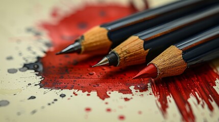 Obraz premium close up of pencils