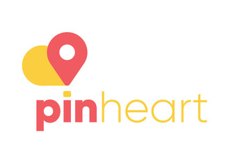 Contemporary logo design featuring a heart and location pin