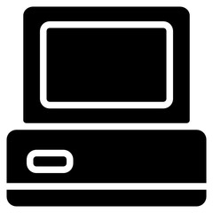 computer icon in solid style