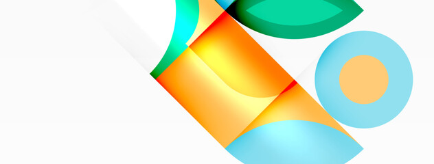 Circles and petals. Geometric beautiful abstract minimal template for Wallpaper, Banner, Background, Card, Book Illustration, landing page