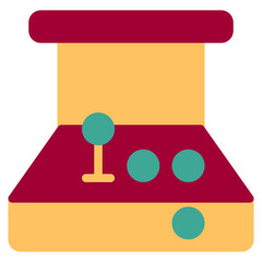 arcade machine icon in flat style