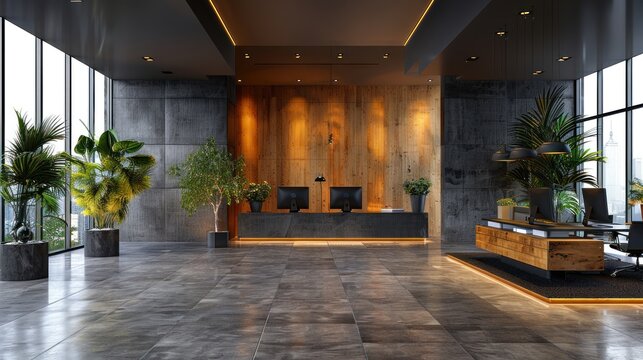 Modern Office Lobby Design