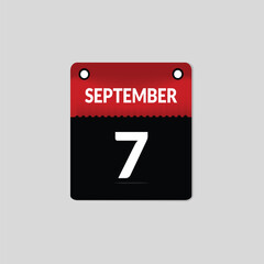 A vector illustration with Text: September 7 ST Day.