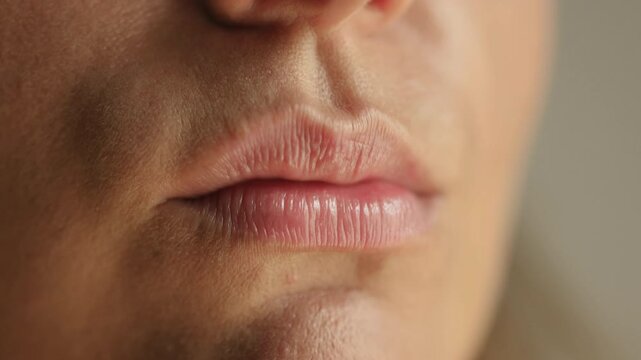 Beautiful young Caucasian woman eating berry bright juicy jelly. High quality 4k footage