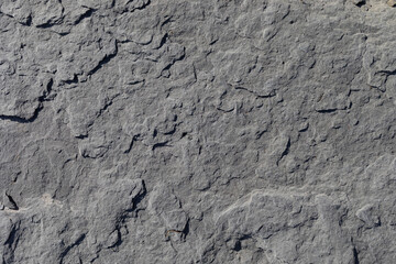 Sea-worn stone texture on a wild coastal beach.