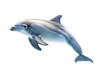 Dolphin swimming isolated on transparent background