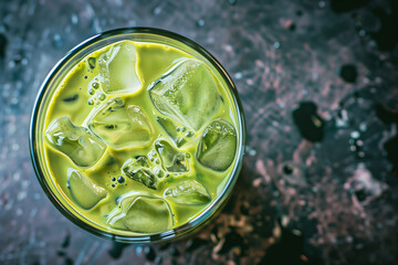 Iced matcha tea