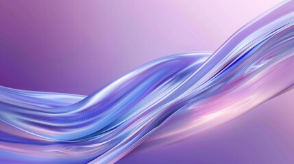 Pink and blue abstract waves with iridescent highlights