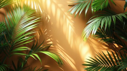 Obraz premium Palm Leaves and Shadows