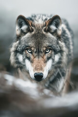 Fototapeta premium Wolf wallpaper. Wolf poster