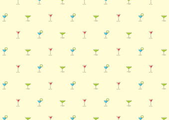 シンプルな線で描いたお酒のイラストの背景