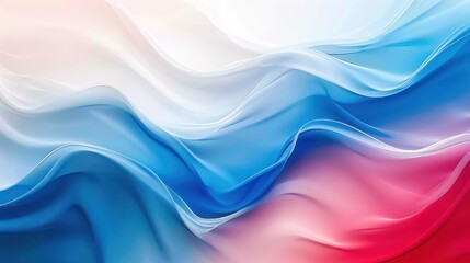 Obraz premium Abstract wavy background with a soft gradient of blue white and pink colors