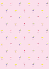 シンプルな線で描いたお酒のイラストの背景